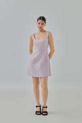 Amelie Tweed Square-Neck Mini Dress